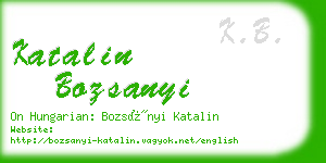 katalin bozsanyi business card